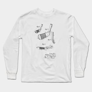 Golf Club Vintage Patent Drawing Long Sleeve T-Shirt